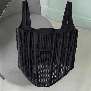 Stylish Black Mesh Women's Bag